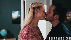 Lana Sharapova chokes on a thick cock and takes a load in her mouth