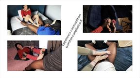 4 nut cumshot collection, MrMarathon and Cat Princess, size 9 milf feet on BBC, multiple povs, hard light