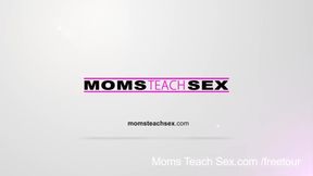 Mommies Teach Sex - Mother teaches sons sweetheart how to fuck