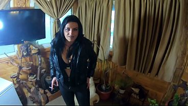 Tight Leather Pants &amp_ Shiny Downjacket JOI &ndash_ Smoking, Teasing &amp_ Cum on My Puffy Coat