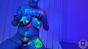 4K STRIPTEASE TWERK AVATAR LIGHT EFFECT RGB BODY PAINTING