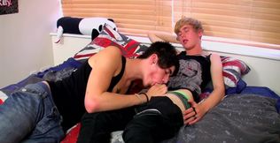 Big cock pleasure session with a horny emo twink