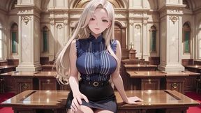 ai generated – sexy library office lady can’t hold back after work! elegant attire off for oiled wild cowgirl