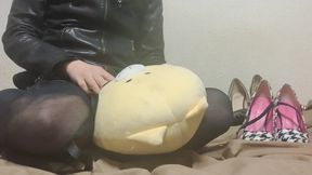 Leather Cross-dressing Stomping Pumps Masturbation Neckbanding Leather Masks Chopin