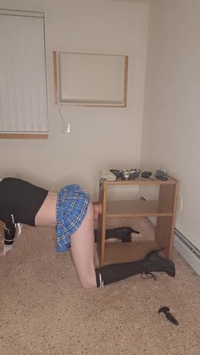 Ashley plays with dildo