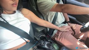 My Girlfriend Sucks My Whole Cock While Driving