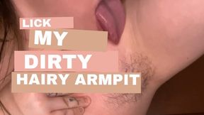Licking my hairy armpits