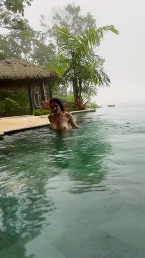 Pool party babe gets wet and wild