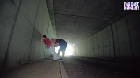 Steamy T Back Stroll with a First Time Outdoor Peach That Drives Nonstop Release Part 3