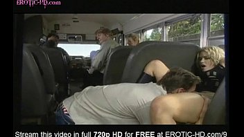 Cameron Caine in knee highs, fucked on schoolbus