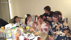 Charming Yukata Beauties Tease at the Summer Festival - Gangbang Frenzy! Ruru & Yui