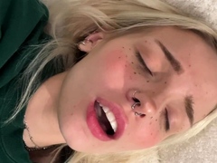 Curly Blonde Teen Records Solo Dildo Masturbation More at
