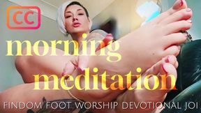 Morning Meditation: Findom Foot Worship Devotional JOI (SUBTITLED) - Sensual Foot Domination - Relaxing Femdom Feet