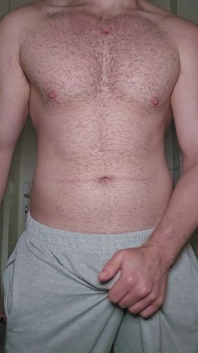 Grey Sweatpants Cumshot;) Full Horny!