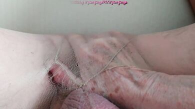 Masked granny is horny in pantyhose 2