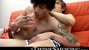 ”Euro jocks Jerry & Clark were well pleasured in their intense smoke fucking”