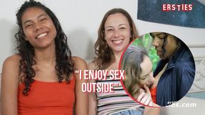 Newbies - Steamy Lesbian Friends Enjoy Intimate Moments Outdoors