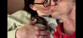 I seduced, kissed, got my pussy rocked in a tub, then stroked the 55m old man's big dick to a cum explosion and he keeps going!