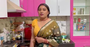 Horny Indian stepmom in sari begs stepson for hard cock in her vagina