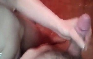Handjob in Bathroom