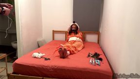 Miriam Bound and Tickled in Onesie