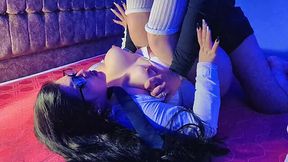 Chubby Buxom Phat-assed Student Tempts Her Step-bro To Fuck Her Hard In Erotic Neon Light