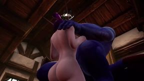 Blue Man with Elf  Warcraft Porn Parody