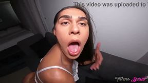Leaving Nini with her ass wide open and all covered in cum.
