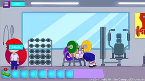 Cute Anime Chick Gets Sexy in Gym for Erotic Campus Chronicles Scene