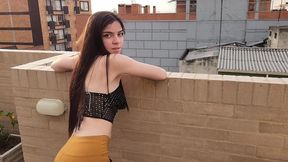 they fuck in public on their terrace, their sexy tight pants make me want to fuck them