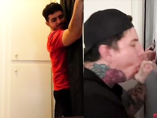 Straight Bro Gloryhole first Time