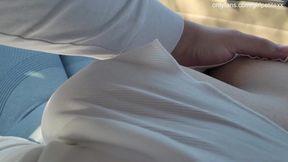 Petite Stepsister's Playful Public Adventure with Big Curves