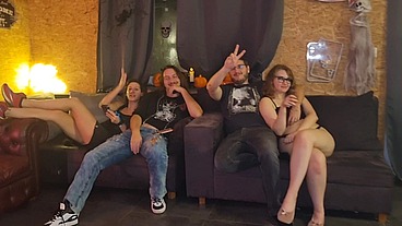 Backstage Halloween Orgy Behind the Scene