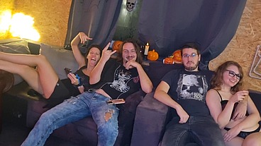 Backstage Halloween Orgy Behind the Scene