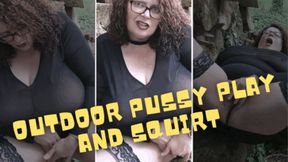 Outdoor Pussy Play and Squirt 1080p