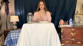 secret foot perv at dinner with MistressVictoria