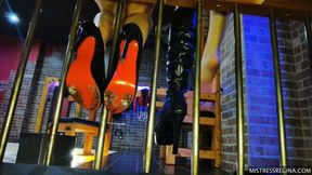 Double Domme JOI - Licking Our Feet in The Cage