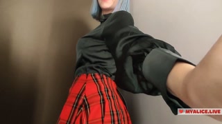 Try On Haul transparent clothes at the mall. See thru clothes. Look at me in the fitting room and je