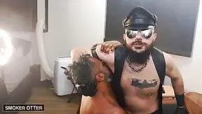 Leather interracial cigar pig feet armpit bareback fuck pierced cock