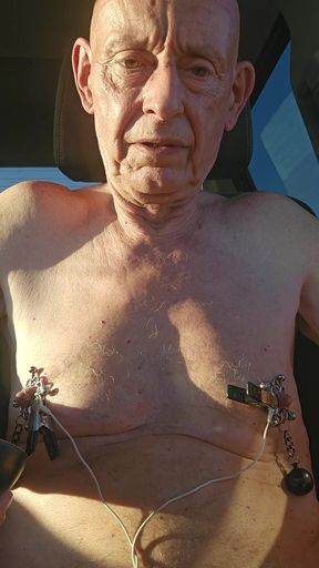 Captivating moment from &quot;nipple torture with spiked clamps and tens unit&quot;
