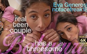Real Amateur Teen Couple Has a Threesome