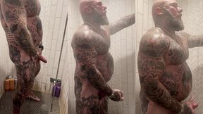 jason collins morning wood jerk off in the shower!