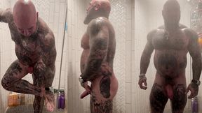jason collins morning wood jerk off in the shower!