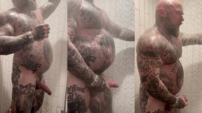 jason collins morning wood jerk off in the shower!