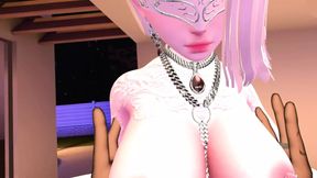 VRCHAT POV blonde girl dances for her master and gets fucked hard