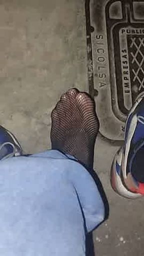 Femboy sumiso en pantimedias