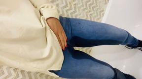 Pee in jeans, get wet and masturbate!