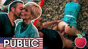 SLIM MILF Vicky Hundt has a need for hard outdoor sex & rides his dick behind a gas station! (ENGLISH) Dates66.com
