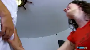 Health exam turns into a hardcore fucking session for busty brunette