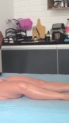 Powerful moment from &quot;Married woman from Rio Grande do Sul visiting her lover BBC in S&atilde;o Paulo and receiving erotic massage&quot;